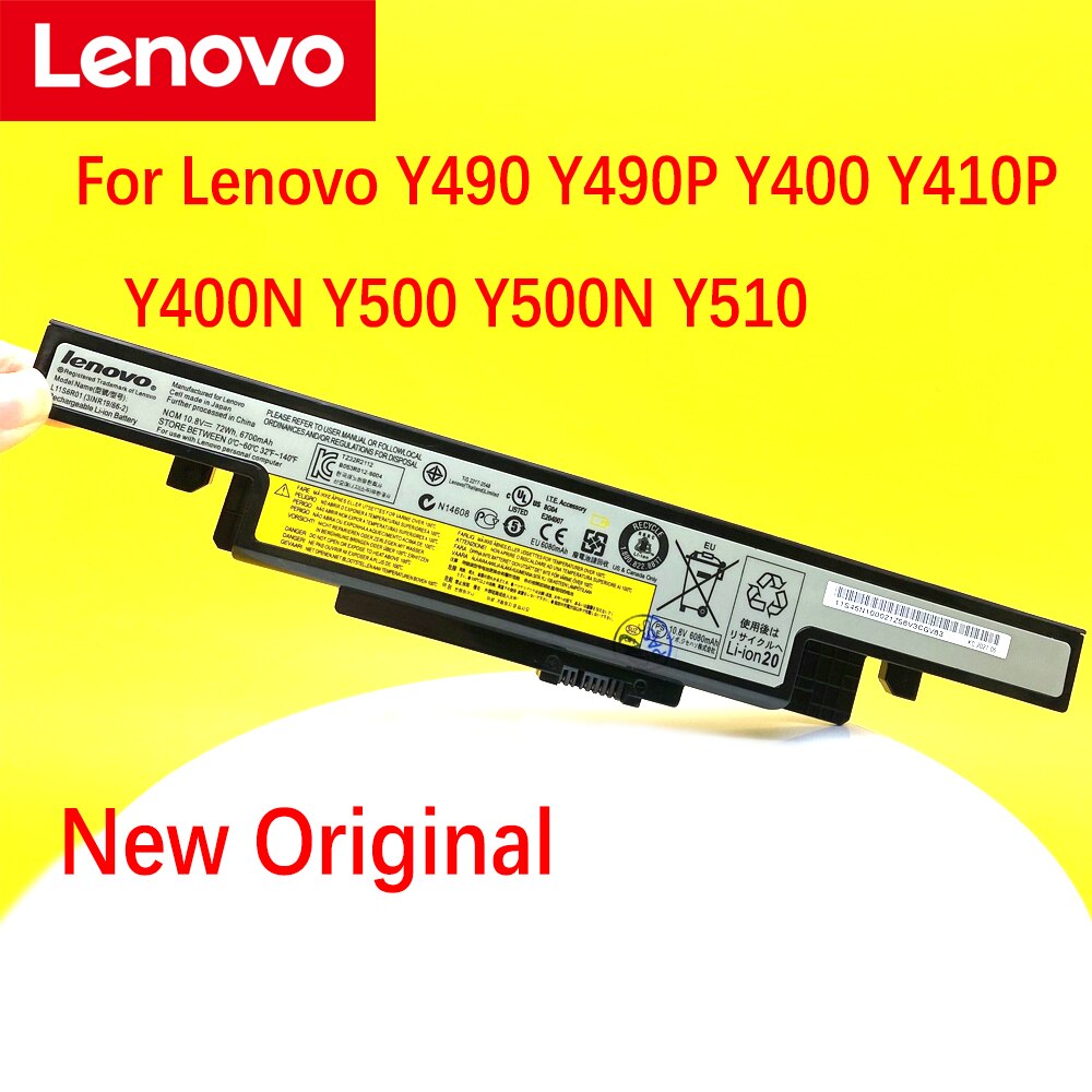 Lenovo Original Y490 Y490P Y400 Y410P Y400N Y500 Y500N Y510P L11L6R02 L11S6R01 L12L6E01 L12S6A01 L12S6E01 Laptop battery