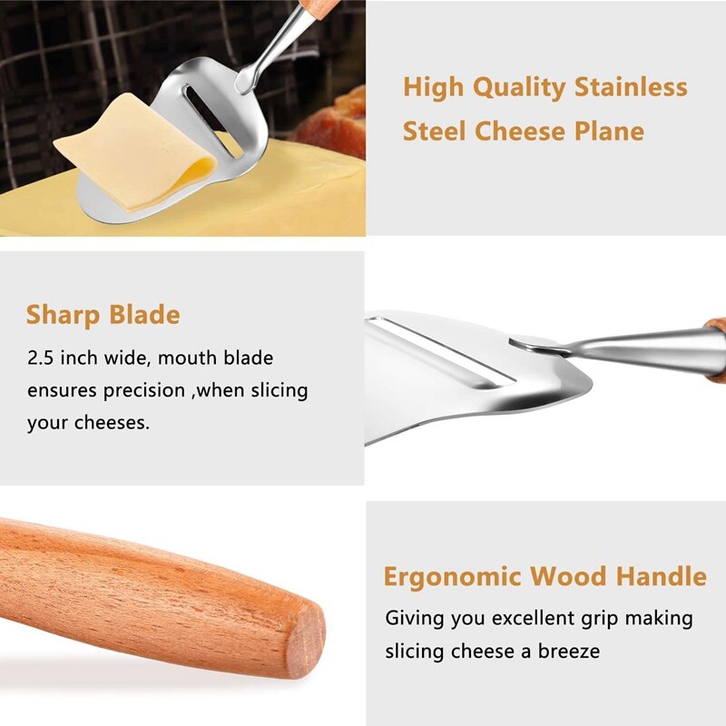 Espátula plana para cortar queso, herramienta de cocina duradera, 2 piezas