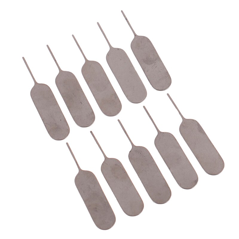 10Pcs Universele Metalen Sim Kaart Lade Ejector Eject Pin Key Telefoon Removal Tool