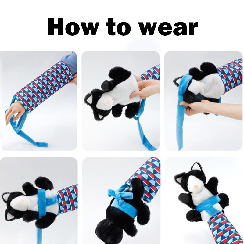 Crianças fantoches brinquedos gatos fantoche lutador gato luta brinquedo interativo fantoche de mão com estofamento resistente para jogar seguro gato cão brinquedos