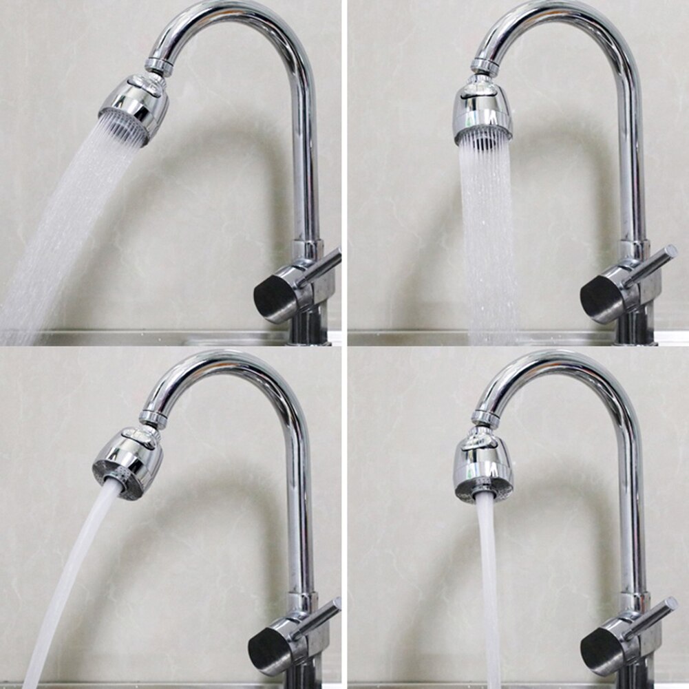 Stainless Steel 360°Rotary Water Faucet Bubbler Kitchen Faucet Saving Tap Bathroom Splash Proof Water-saving Shower Head Filter