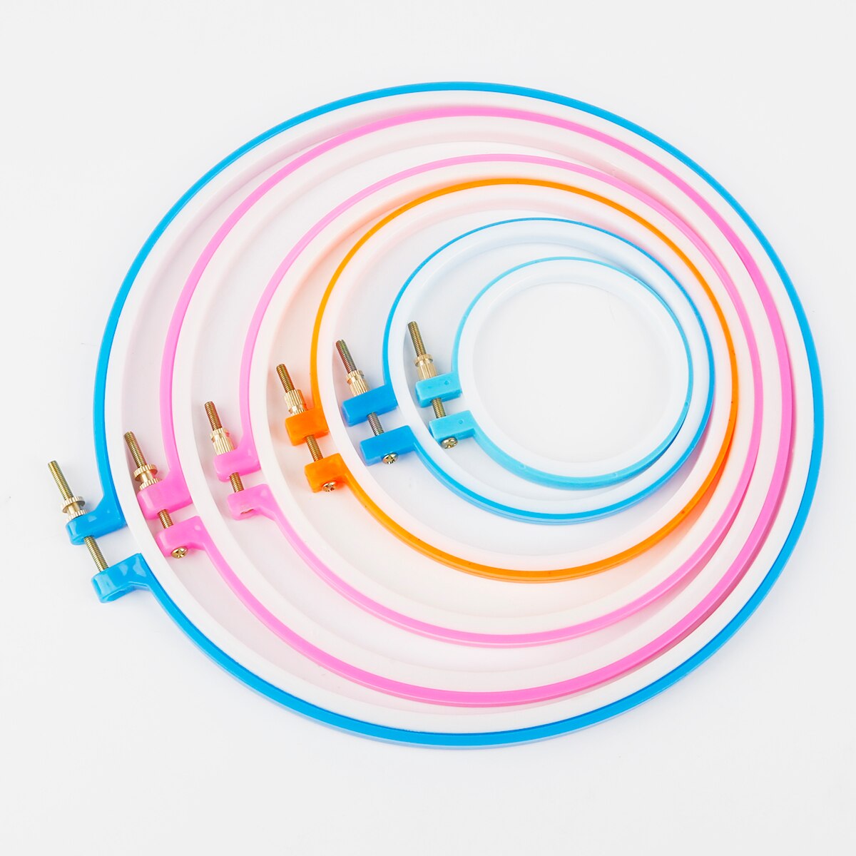 9-28cm Plastic Frame Hoop Circle Embroidery Round Machine Bamboo For Cross Stitch Hand DIY Household Craft Sewing Needwork Tool