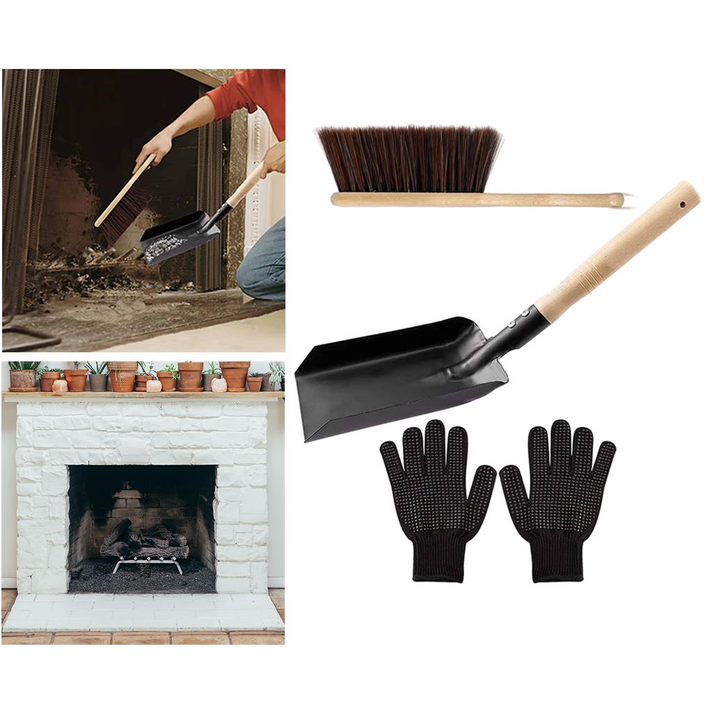 Shovel and Hearth Brush Set, Hearth Tidy Set, Fireplace Shovel and Brush, Fireplace Tool Set, Brush Pan Set, Firepit Tool