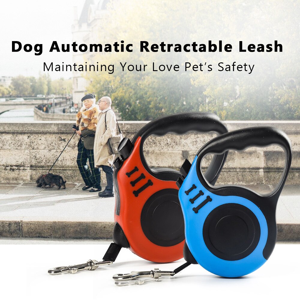 Automatic Retractable Dog Leash Non Slip Grip Upgraded Lock System East Control Pet Walking Running Leash for Small Medium Dogs