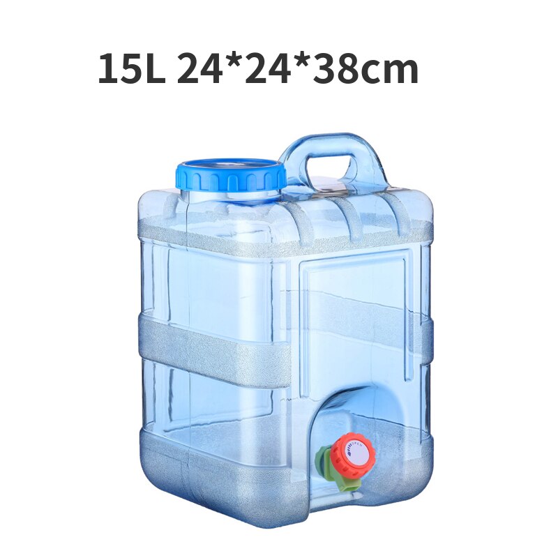 5.5L/10L Capacity Outdoor Water Bucket Portable Driving Wateater Bucket Portable Tank Container with Faucet for Camping: 15L