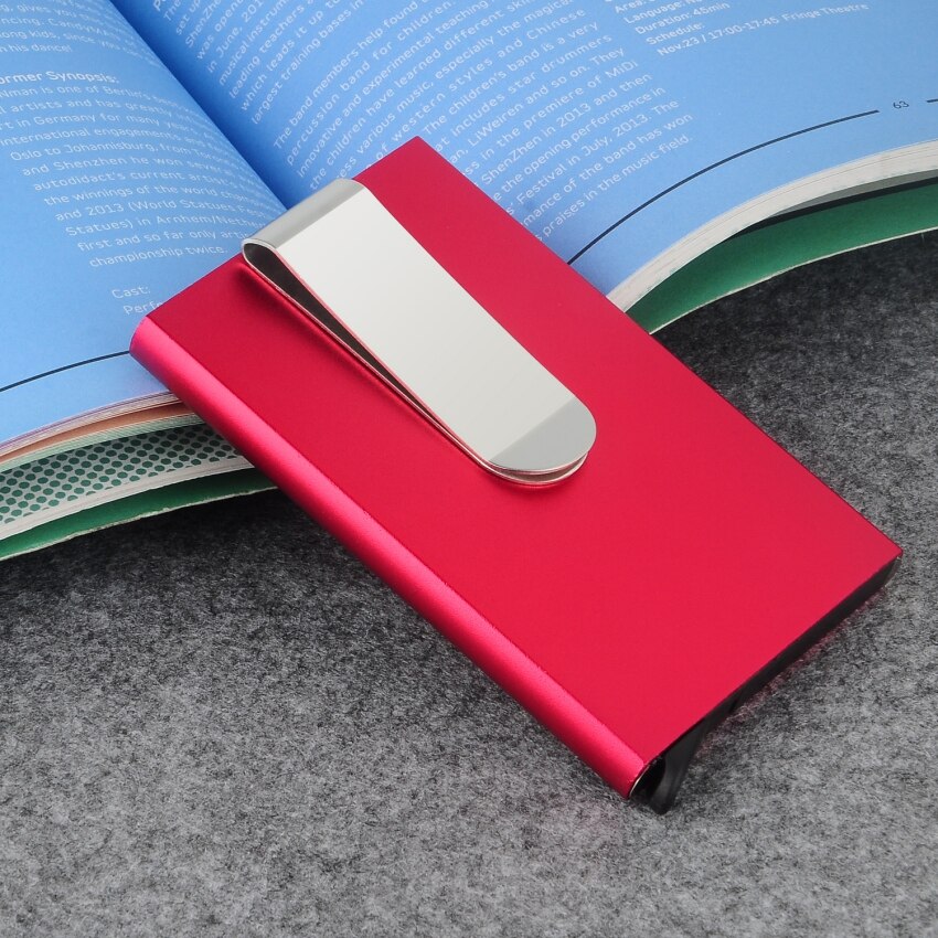 Travel Card Portemonnee Automatische Pop Up ID Credit Card Holder Business Card Case Clip Roestvrij Staal voor Mannen Vrouwen Business case