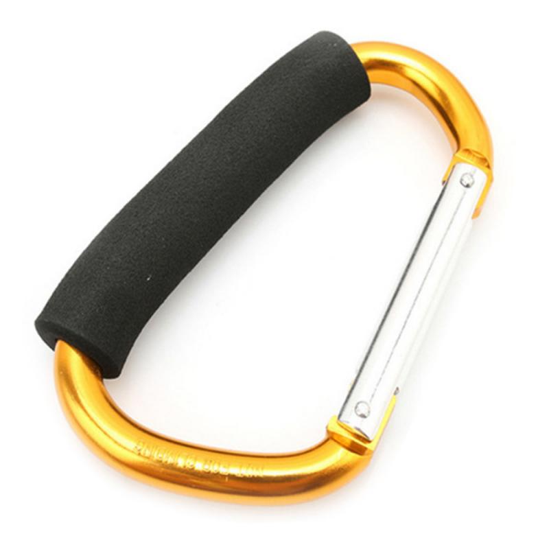 Mosquetón de aluminio para Gancho del Cochecito de bebé, Gancho de soporte para bolsa de carrito de bebé, Gancho de soporte, accesorios para asiento de coche: 07