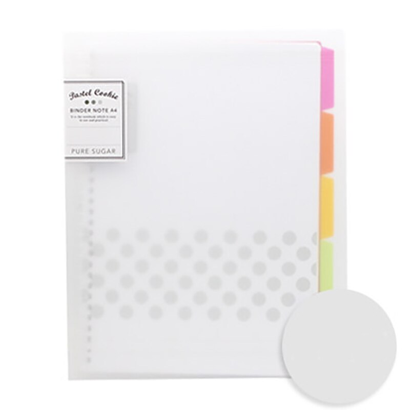 Loose Leaf Inner Core Macaron Note Boo Office School Supplies Ring Binder A5 B5 Notebook Diary Plan Binder: A4 transparent RUCP1