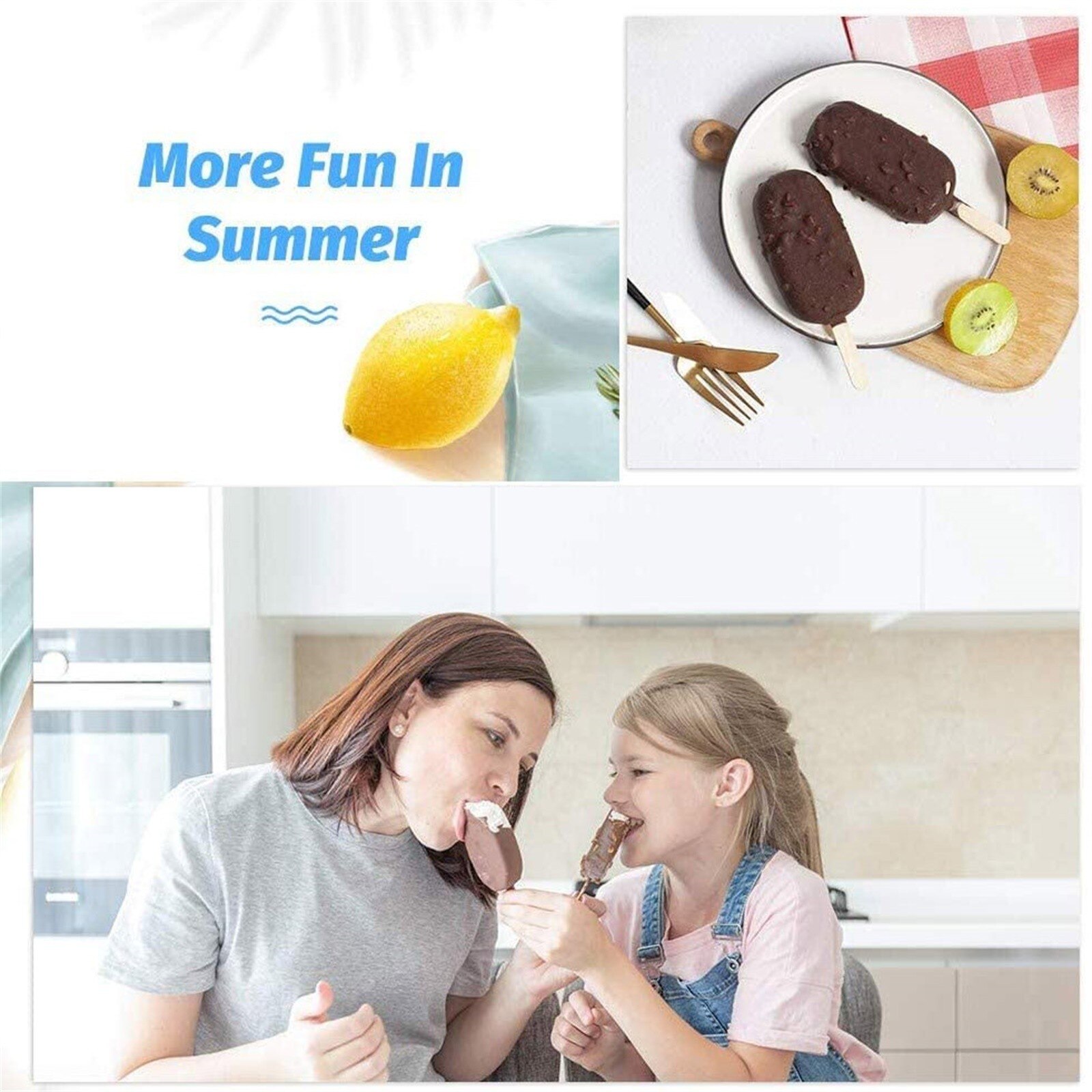 Home Ice Cream Mold 8 Cell Frozen Silicone Juice Popsicle Maker for Cake Ice cream Dessert Candy Support