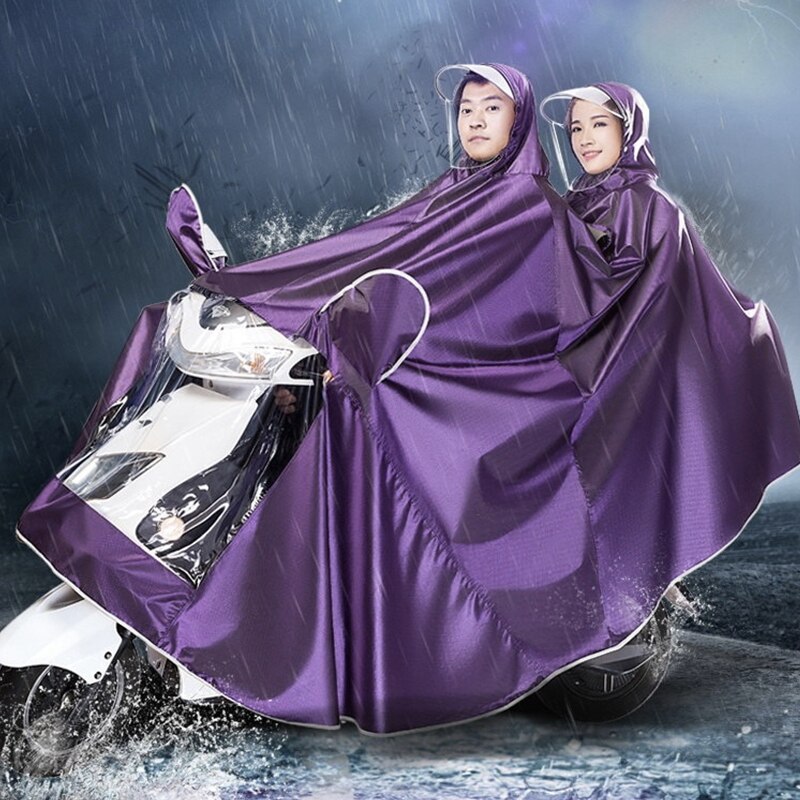 Doppel Motorrad Regenmantel Erwachsene Doppel Hut Poncho Poncho Männer und Frauen Einzigen Reiten Doppelseitige Abdeckung Erhöhen Regenmantel