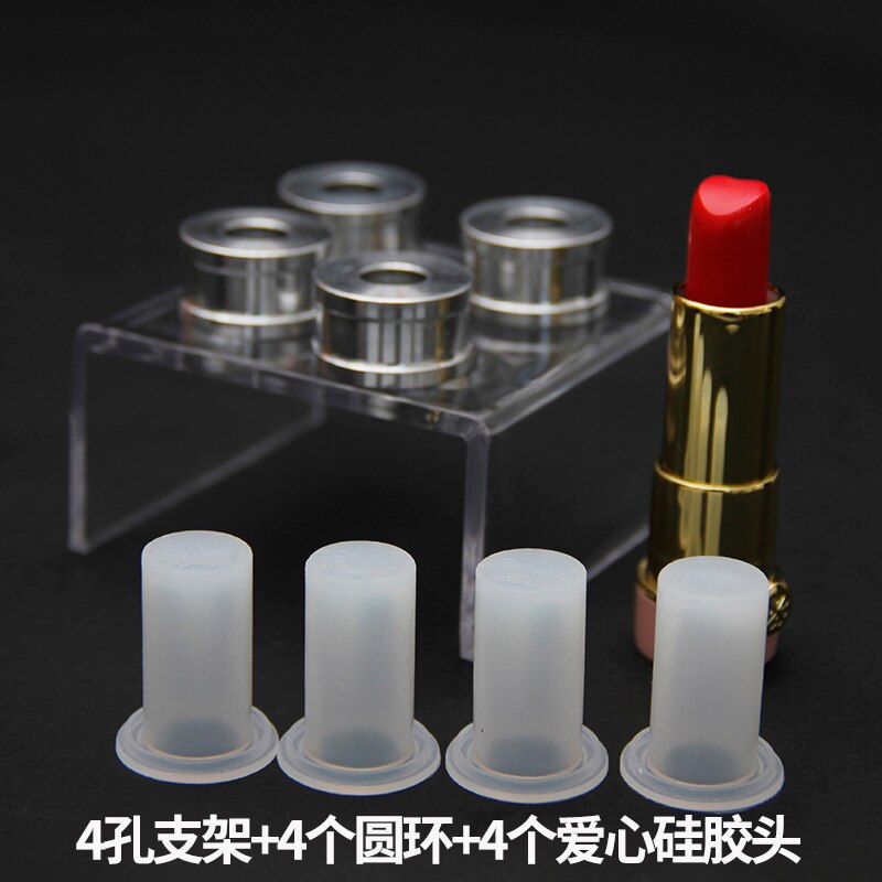 4 teile/satz Herstellung manuelle lippenstift bilden diy/anfänger lippenstift bilden/Neue Silikon Lippenstift bilden Aluminium Ring bilden Halfter: 4