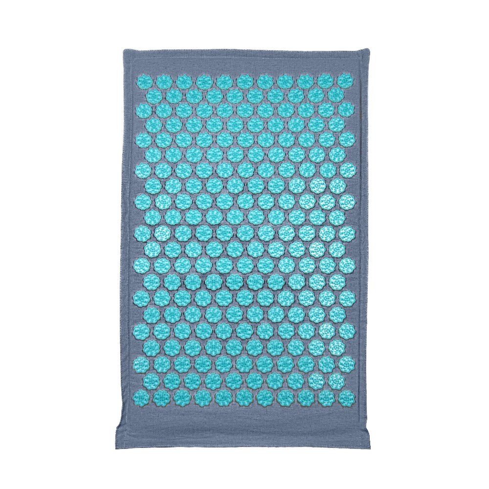 Lotus Acupressure Mat Set Back Body Massage Mat with Pillow Coconut Fiber Pain Relief Shiatsu Massage Cushion Yoga Mat Spike: Gray mat