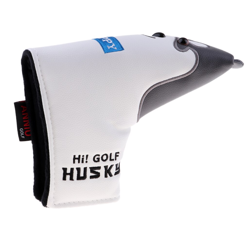 Golf Mallet Putter Copertura Della Testa Del Modello Del Cane di Protezione Magnetica Chiusura Forma di L