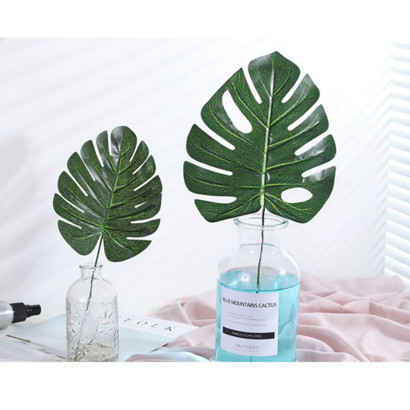 5PCS/Set Home Simulation Leaf Artificial Leaf Tropical Palm Leaves For Hawaiian Luau Party Jungle Beach Theme Party Decorations.