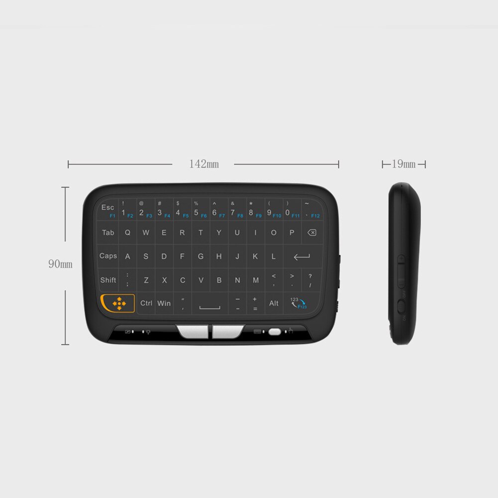Draadloos toetsenbord  h18 draagbare mini touchpad toetsenbord клавиатура draadloos air toetsenbord en muis voor smart tv pc telefoon teclado: Default Title