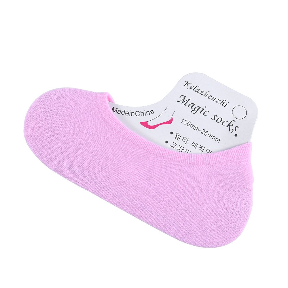 Onzichtbare katoenen sokken voor dames, antislip, loafer voering, enkel, laag, vrouwelijk, onzichtbaar, kleur, voor meisjes, kousen: Roze