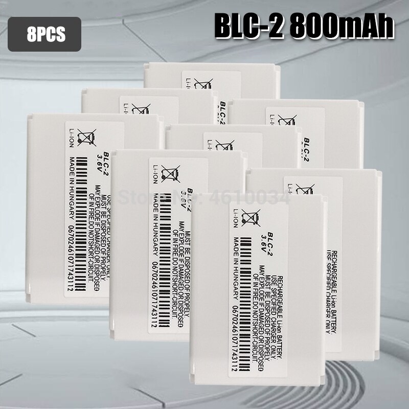 3.6v 800 mah blc -2 blc 2 blc 2 batterier erstatning mobiltelefon batteri til nokia 3310 3330 3410 3510 3315 3350: 8 stk