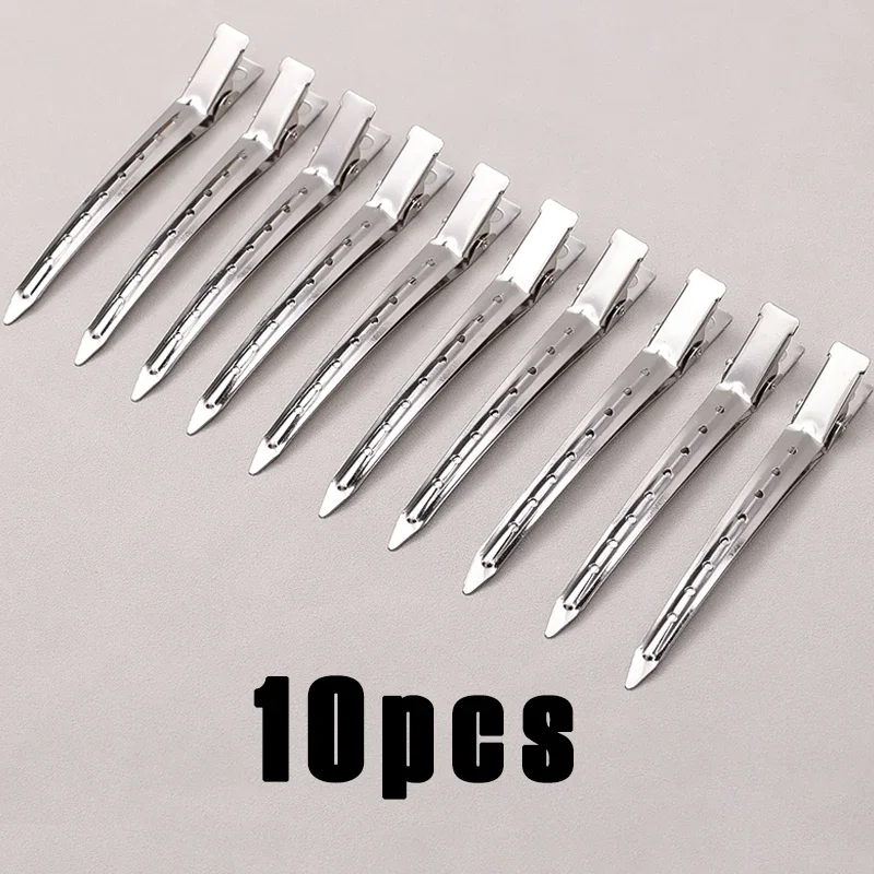 Pinzas para el cuidado del cabello, sección de peluquería de acero inoxidable, tocado, horquilla de Metal DIY, horquillas de posicionamiento de partición de pico de pato para niñas: Lavanda