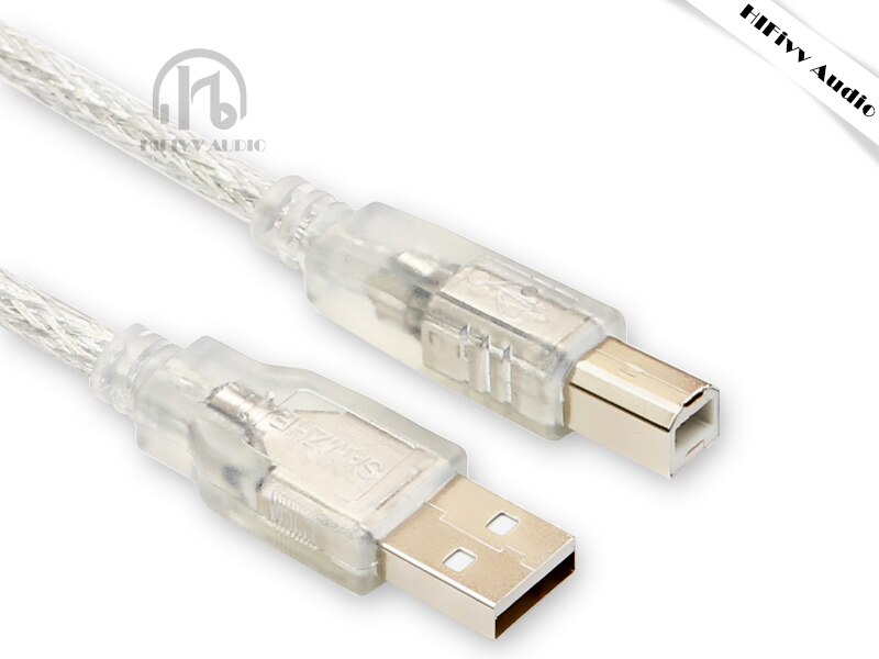 Hifi usb kabel til dac dk -415 usb print line usb 2.0 data wire dobbelt magnet ring til printer 1.5m