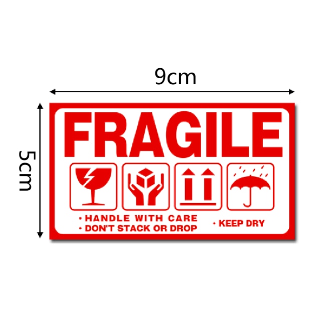 100PCS Fragile Goods Stickers Please Handle With Care Warning Labels Adhesive Sticker Packaging: 4