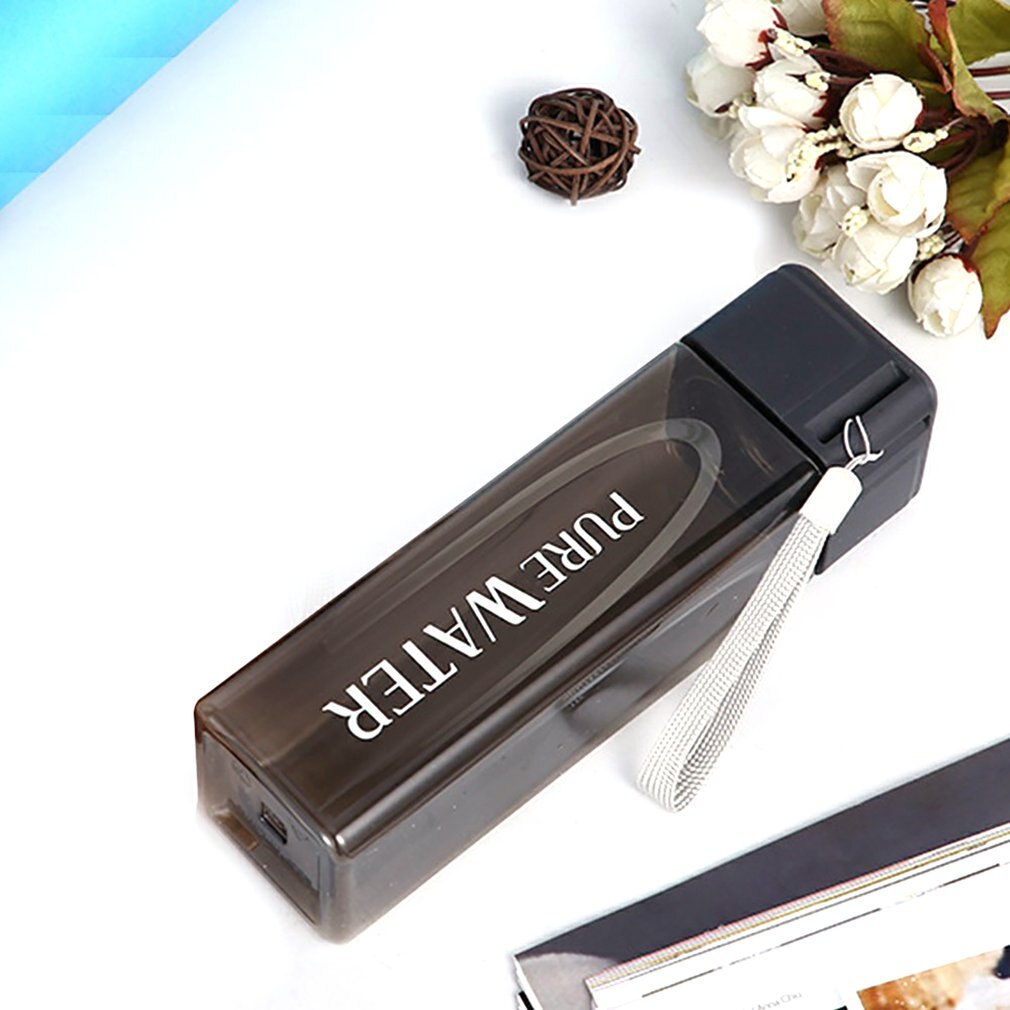 480ml Wasser Flasche Platz Kunststoff transparent matt Trinken Flasche draussen Saft Milch Sport Flasche Mit Tragbare Seil Leakproop