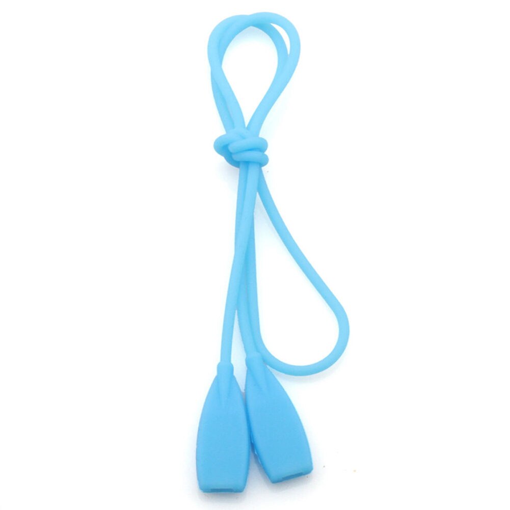 1 Pc Elastische Siliconen Brillen Bandjes Zonnebril Keten Sport Anti-Slip String Bril Touwen Band Koord Holde: Sky Blue flat Head