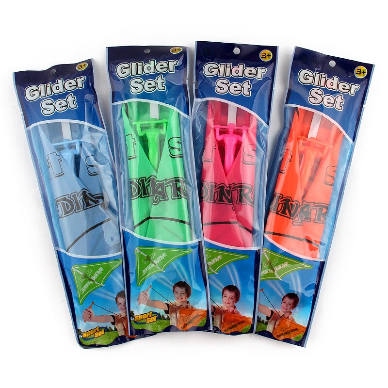 Funny Colorful DIY Kite Assembling Hand Launch Glider Set Interact Kite Flying Entertainment Toys for Childs Outdoor Sports