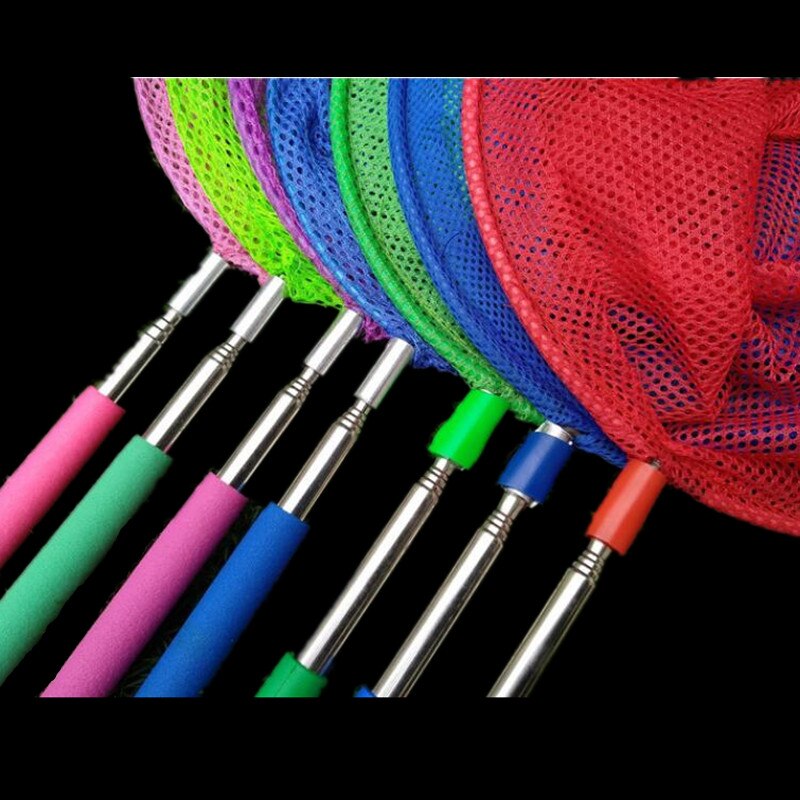Telescopic thin rod 80cm Children's fish tanks fishing nets dip net outdoor catching Butterfly tuck net Outdoor tool insect net