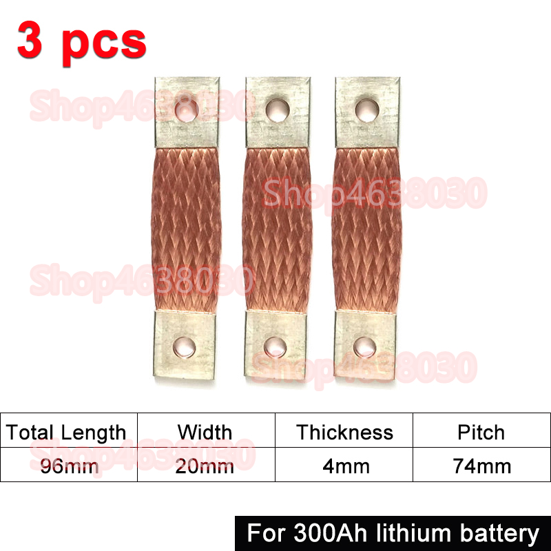 230Ah 280Ah 300Ah 12V Busbar Lifepo4 Battery Flexible Copper Connector 56mm 74mm for Lifepo4 Battery Use 1/2/3/4/8pcs: Lake Blue