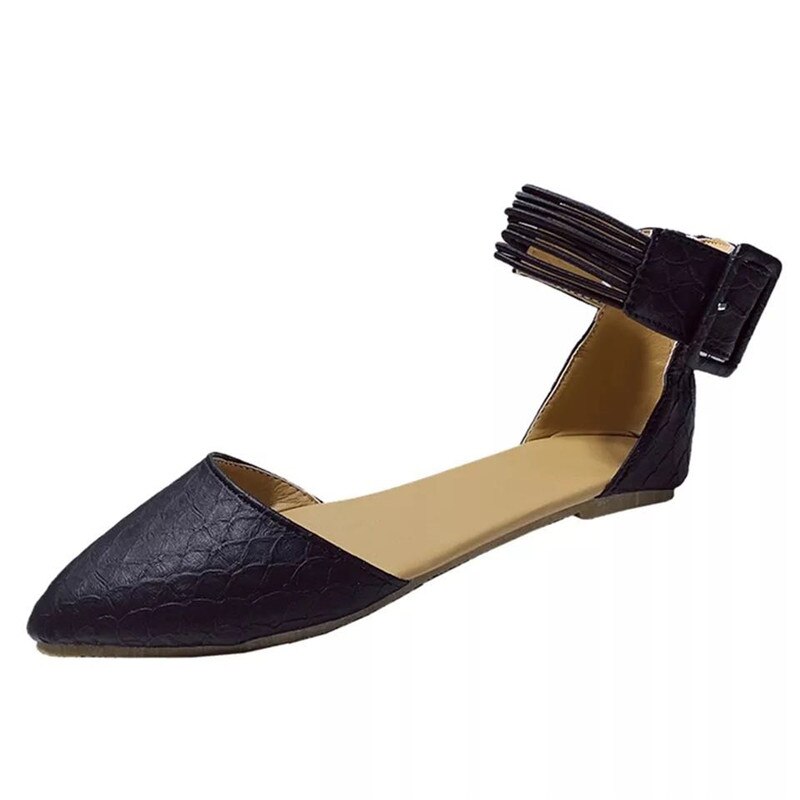 Flocking Shoes Women Spring Autumn Flat With Sandals Hollow Out Beach Footwear Shallow Shoes Ladies Casual Shoes: Black / 6.5