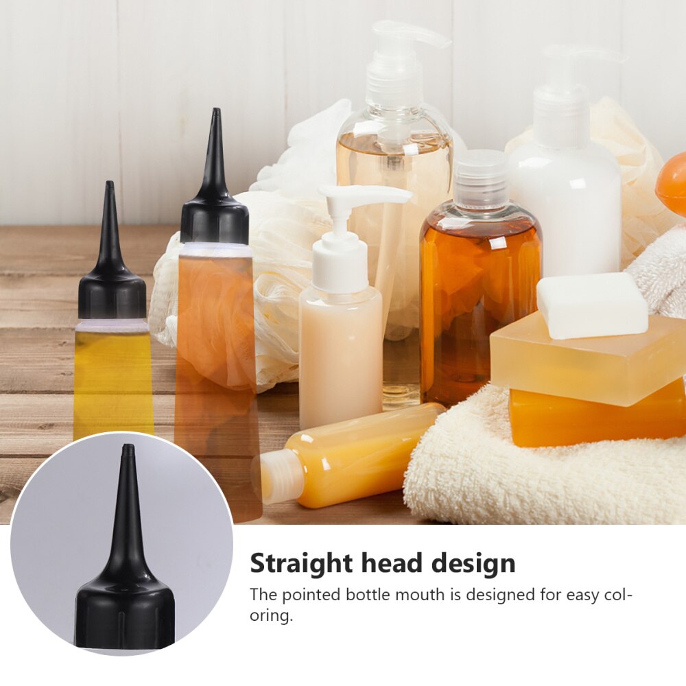 4 stk hårfarve flasker hårfarve shampoo flaske genopfyldelig beholder opbevaringsholder til salon (størrelse s + størrelse l)