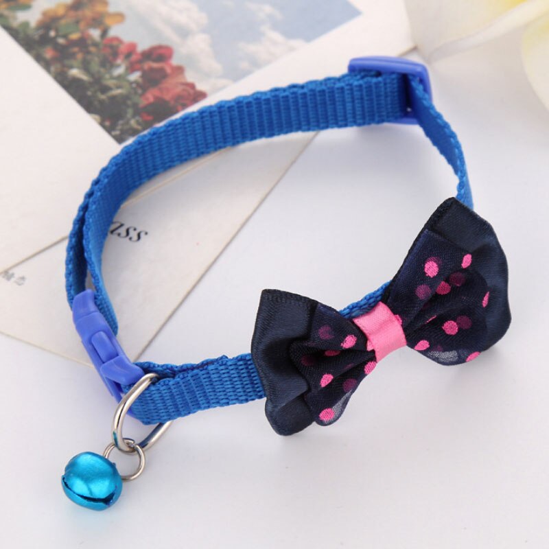 1pc novo sino doce cor gatinho likesome cão gato animal de estimação laço colar: Royal blue