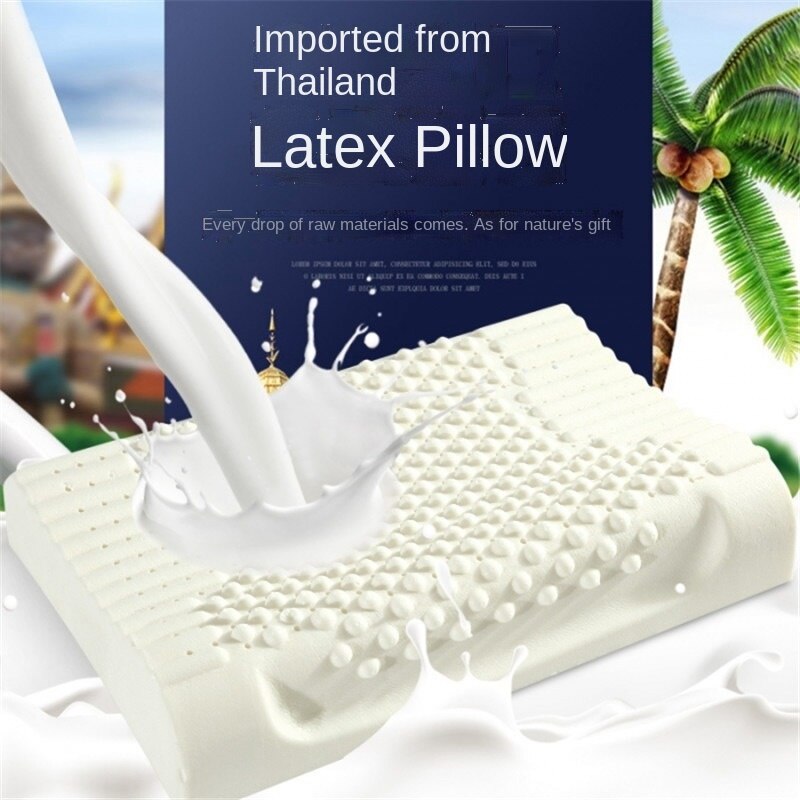Thai Latex Pillow Natural Latex Massage Pillow Cervical Spine Pillow To Help Sleep Home Comfort Pillow