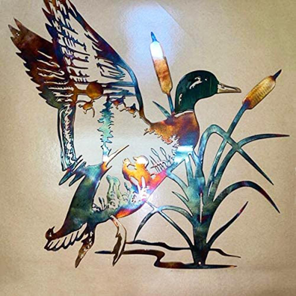 Ornements d&#39;oiseaux en fer forgé pour jardin, artisanat artisanal en métal, décoration en forme d&#39;animal pour salon de maison,
