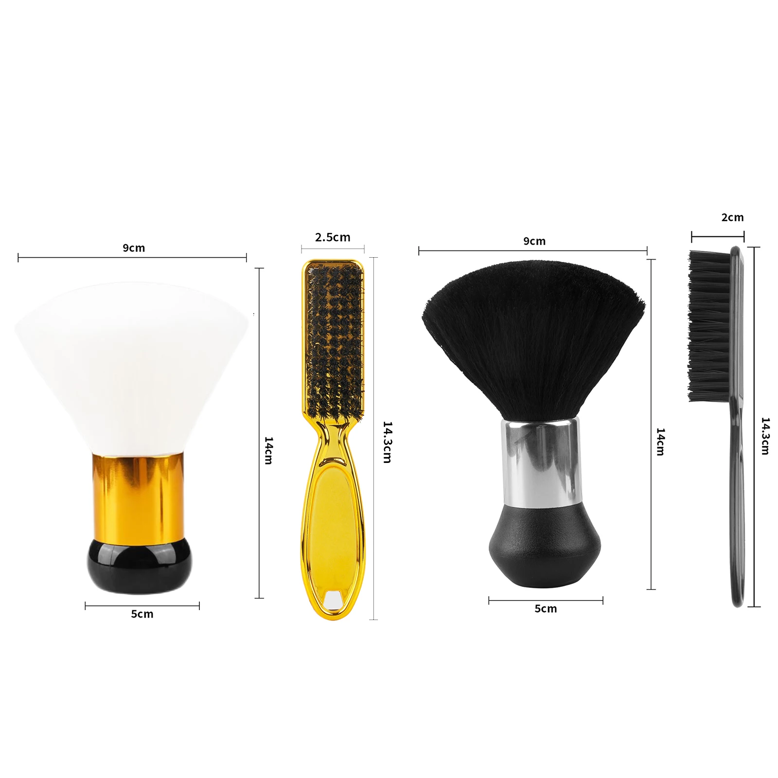 Soft Bristle Cleaning Brush Barber Shop Plastic Handle Vintage Neck Brush For Salon Hairstyling Tools Broken Hair Removal Tools