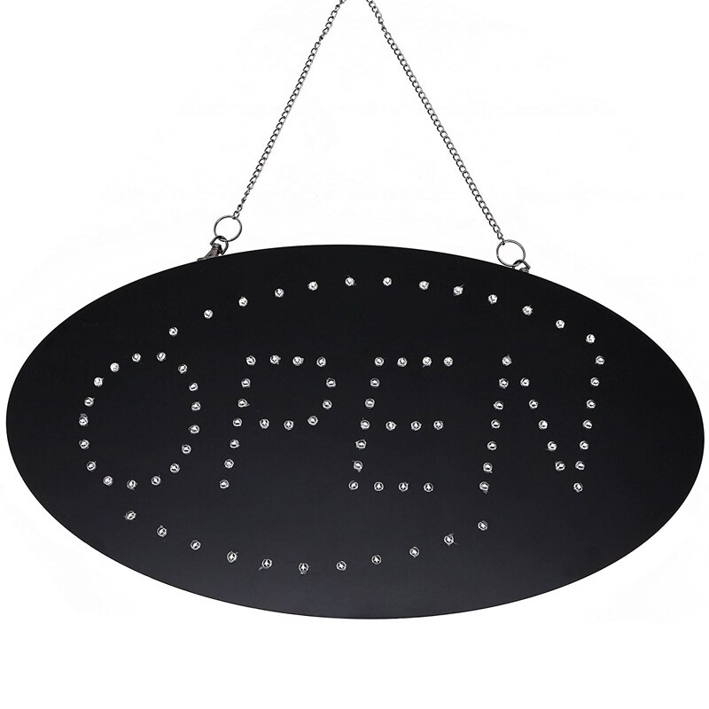 19"x10" LED Neon Light Open Sign Animated Oval Open Sign,LED Neon Sign with Motion