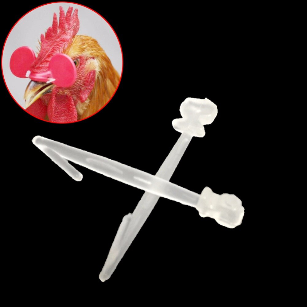 Lunettes de poulet Embolus 2.9cm | Outil anti-picage pour le poulet, lunettes de volaille, lunettes de prévention des combats, équipement pour le poulet