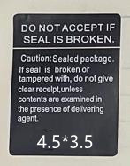 100 pçs/lote 5.2X3.0 3.5X4.7 CM Etiqueta Selo Adesivo Para Sam LG Telefone S20 S21 S22 Nota 20 tira da selagem da caixa do Pacote Navio Livre: L G  Model 1 Black