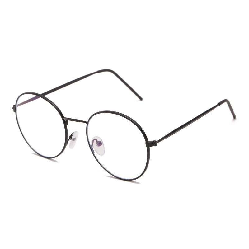 1PCs Women Men Metal Vintage Round Glasses Oversized Glasses Frame Optical Eyeglass Frame Spectacles Eyeglasses: C