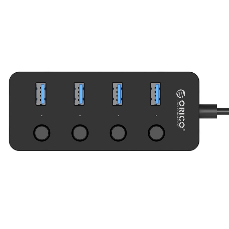 ORICO USB HUB 4 Ports USB 3.0 HUB High Speed Usb Spliter with Individual Power Switches for Apple Macbook Air Laptop PC Tablet
