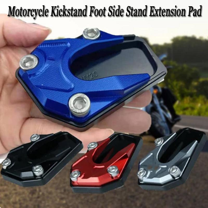 Aluminium Motorfiets Fiets Kickstand Extender Voet Zijstandaard Verlengstuk Voetsteun Plaat Motor Accessoires