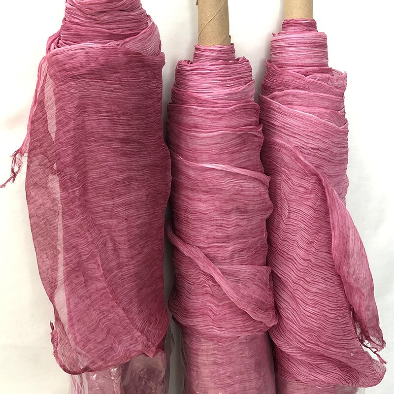 1 meter 100% Mulberry Silk 5mm Crinkle Silk Fabric Red Dyed 130cm 51" wide by the yard