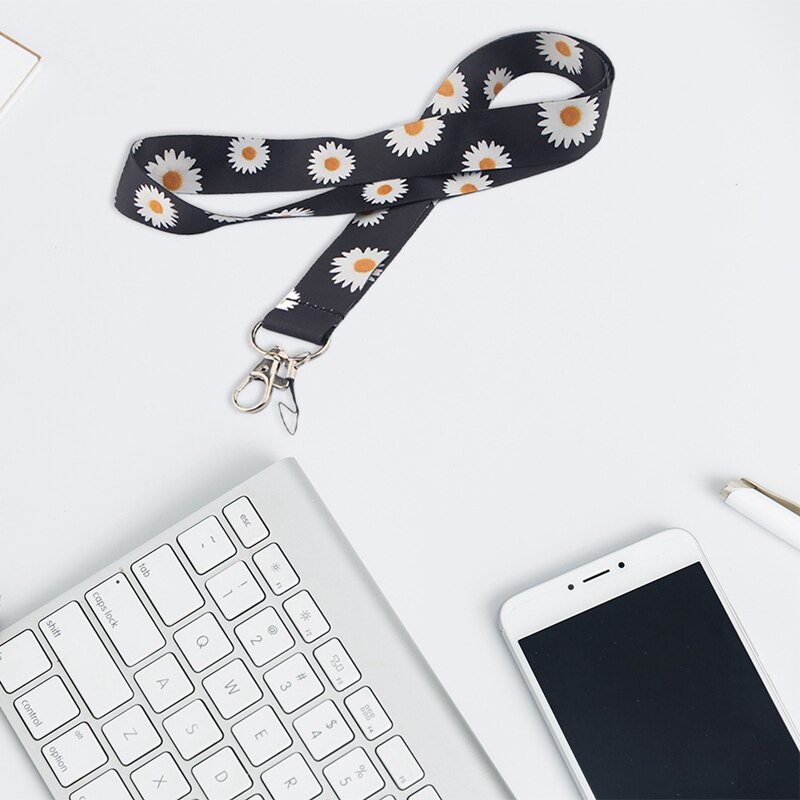 Gänseblümchen Blume Lanyards Für Tasten Telefon Nacken Gurt aufhängen Seil Schüler Abzeichen Halfter Schlüsselanhänger Schlüsselband Für Freunde
