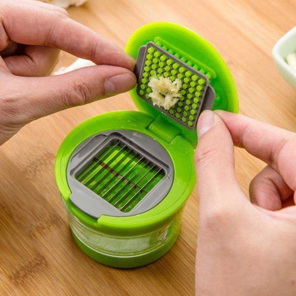 Kitchen Innovations Garlic Peel Garlic Press Crusher Mincer and Storage Container Garlic Chopper Kitchen Tool