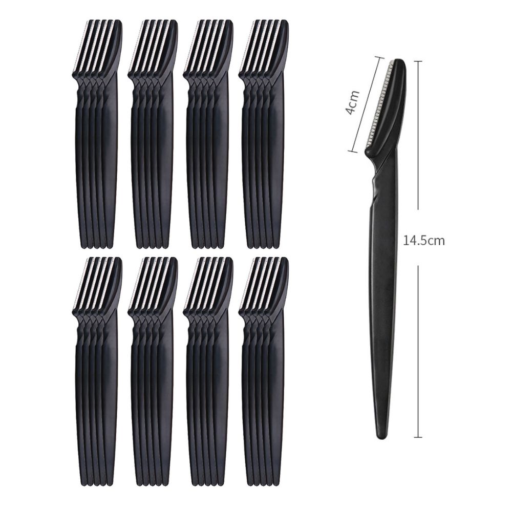 Ensemble de tondeuse à sourcils pour femmes, en acier inoxydable, épilateur Facial, Kit d'outils de beauté Portable avec bouchons de sécurité, couteau à sourcils