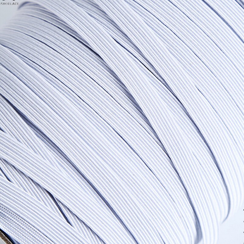 3/5/6/8/12mm, 100/200 yardas, cinta elástica de costura de alta elasticidad, banda elástica de Spandex, cinta de ajuste de tela de coser bricolaje, accesorios de ropa