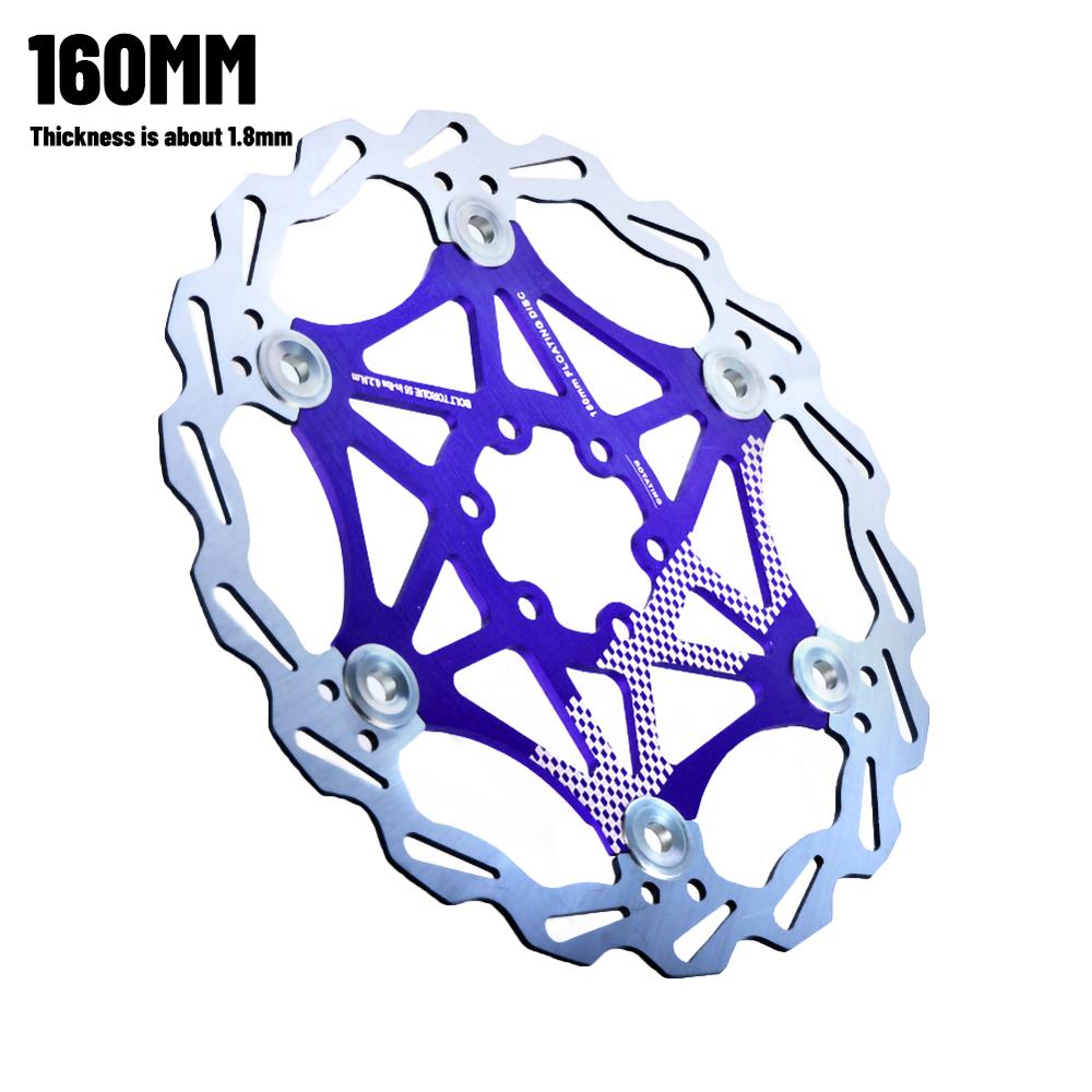 Bicycle Disc Brake MTB DH Brake Float Floating Disc Rotors 160mm/180mm/203mm Hydreaulic brake Pad Float Rotors Bicycle Parts: Blue
