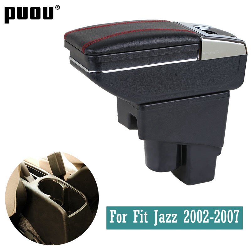 Arm Rest Voor Honda Fit Jazz 2002-2007 Hatchback Armsteun Center Middenconsole Opbergdoos met USB Opladen