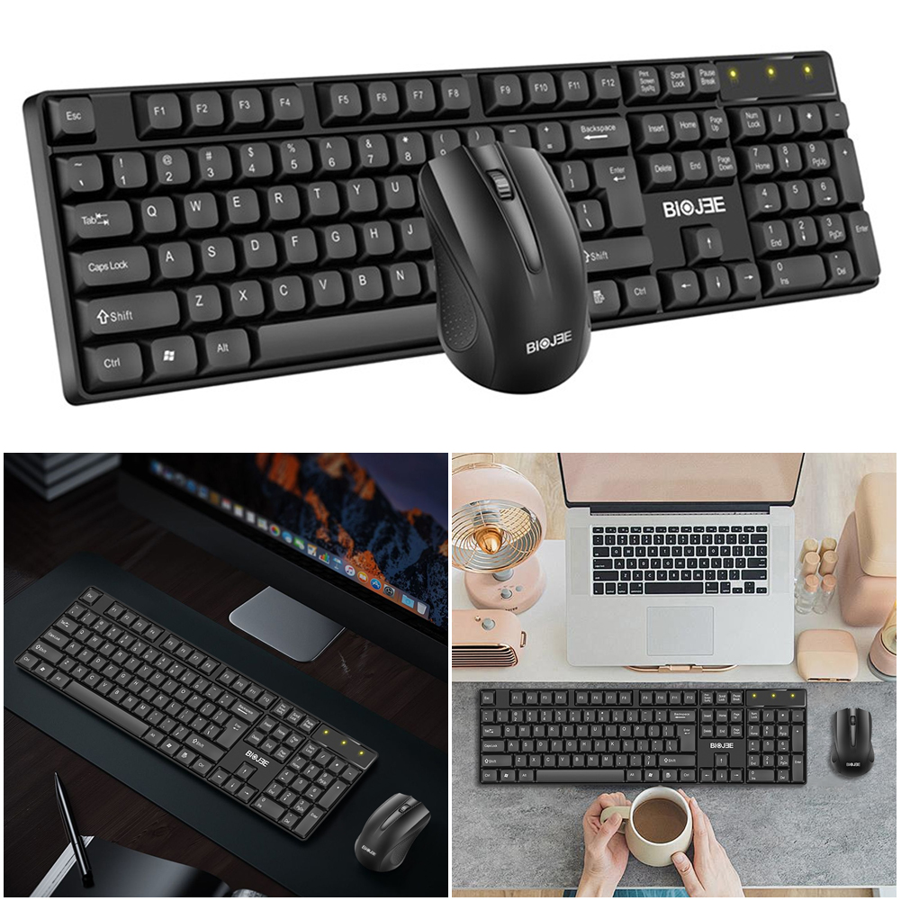 2,4 G kompaktes Maus- und Tastatur-Set, USB-Empfänger, Tastatur mit Nummernblock und Maus für Windows, Computer, PC, Notebook, Laptop