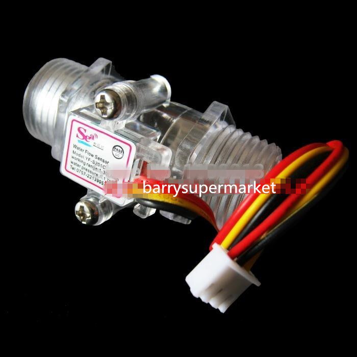 Water Flowmeter Flowmeter Hall Flow Sensor Indicator Teller Caudalimetro Transparante G1/2 0.5-25L/Min 1.2MPa F = 6 * Q